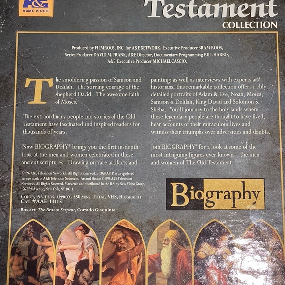 A&E The Old Testament Collection Series VHS Collection - Biography - Picture 7 of 7